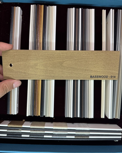 Açık Meşe 50 mm Gerçek Ihlamur Ahşap Jaluzi Perde – BASSWOOD 014