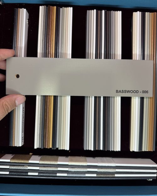 Açık Vizon 50 mm Gerçek Ihlamur Ahşap Jaluzi Perde – BASSWOOD 006