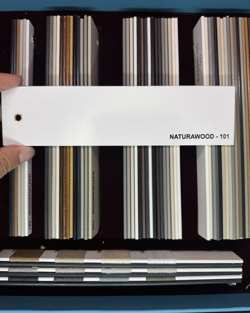 Beyaz 50 mm Gerçek Pervonya Ahşap Jaluzi Perde – NATURAWOOD 101
