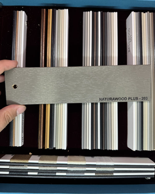 Gri Meşe 50 mm Gerçek Pervonya Ahşap Jaluzi Perde – NATURAWOOD PLUS 203