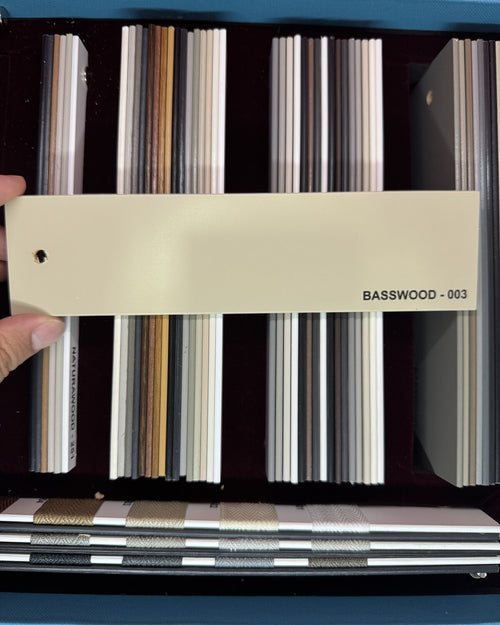 Kum Beji 50 mm Gerçek Ihlamur Ahşap Jaluzi Perde – BASSWOOD 003