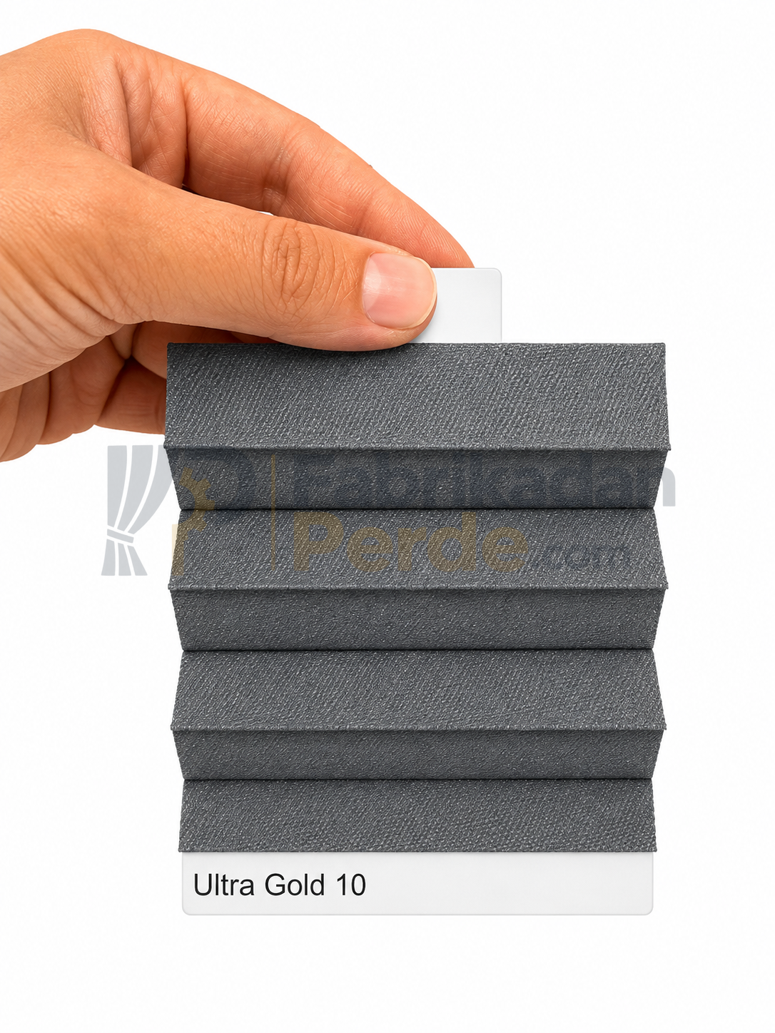 Saten Gold Plise Perde Antrasit - renk numunesi