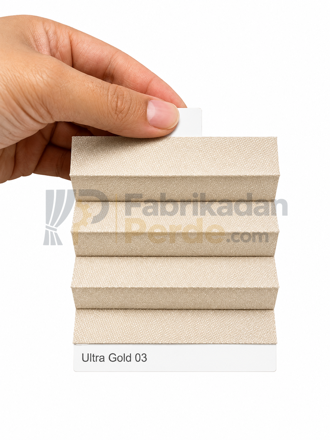 Saten Gold Plise Perde Bej - renk numunesi