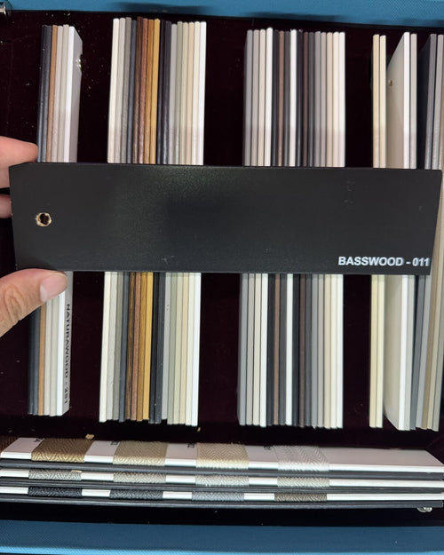 Siyah 50 mm Gerçek Ihlamur Ahşap Jaluzi Perde – BASSWOOD 011