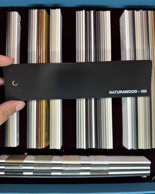 Siyah 50 mm Gerçek Pervonya Ahşap Jaluzi Perde – NATURAWOOD 108